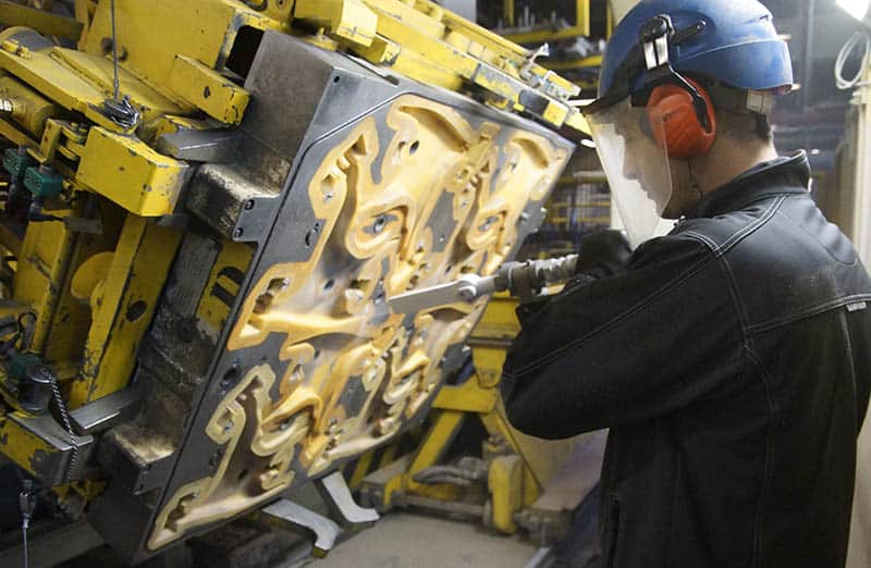 pulizia delle core box con ghiaccio secco