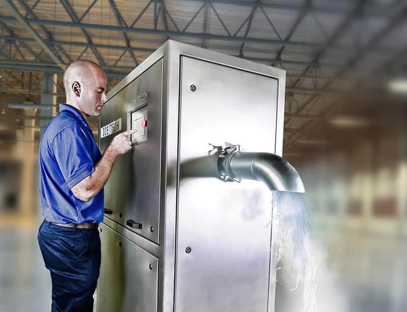 Trockeneisproduktion für Trockeneisstrahlen