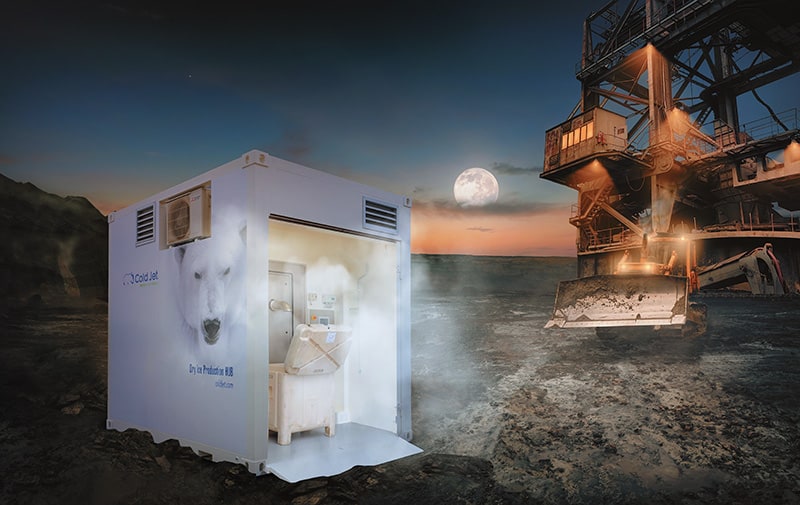 productie van droogijs op afstand