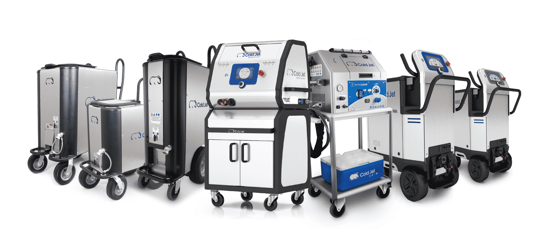 portfolio maszyn do czyszczenia suchym lodem Cold Jet